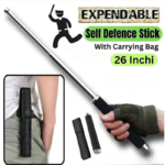 Extendable Self-Defense Stick (26 inch) 28%Compact & Portable: Collapsible design for easy carrying. Durable Build: Made of high-quality steel for strength and longevity. Quick Deployment: One-touch extendable mechanism for fast action. Non-Slip Grip: Rubberized handle for a firm and comfortable hold. Multi-Purpose Use: Ideal for self-defense, security personnel, and outdoor activities. 26-Inch Length: Provides optimal reach for protection. Perfect for personal security and emergency situations!